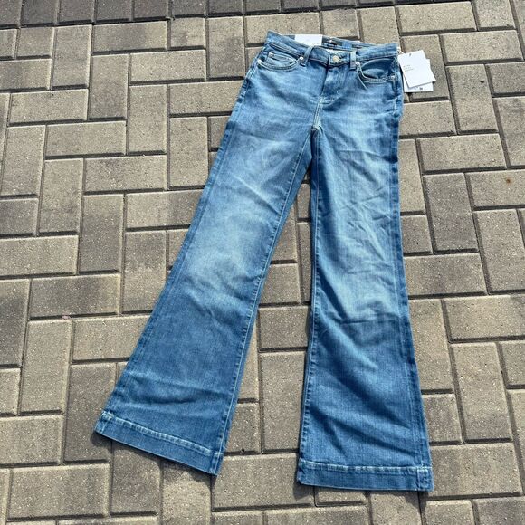 7 FOR ALL MANKIND Slim Illusion Tailorless Dojo Jeans Women's Size 25 NWT $238 - Picture 3 of 8